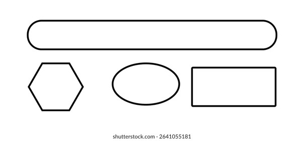 frame shape border, rectangle border, luxury realistic curved shape border vector.