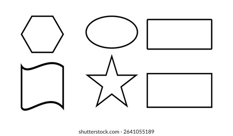 frame shape border, rectangle border, luxury realistic curved shape border vector.