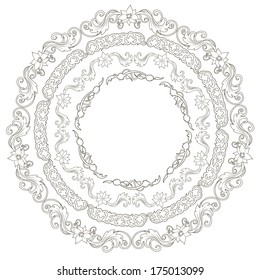 Rahmen in der Form eines Kreises von ornate