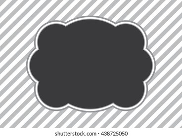 frame in the shape of clouds, Scrap striped card with frame