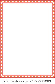 Frame shape icon, vertical rectangle decorative vintage border doodle element for simple banner design in vector illustration