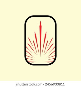 Frame shape line abstract vector graphic illustration element