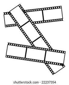 Frame in the shape of old films