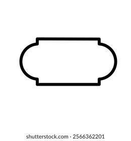 frame shape vintage vector line art