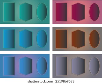 FRAME SHAPES IN MANY COLORS FOR DESIGN APPLICATIONS AND RESOURCES