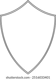 Elemento de ícone de escudo de quadro, contorno ícone de forma grunge borda, doodle decorativo para design em ilustração de vetor
