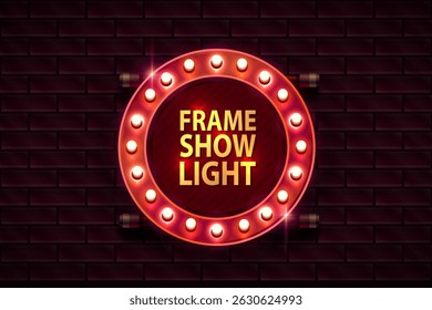 Frame show light, luxury banner, Lebel premium. Vector illustration