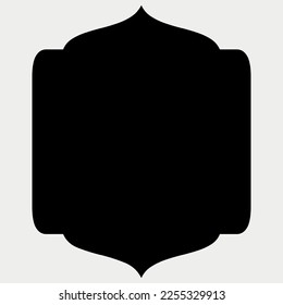 Frame Silhouette Shape Element vector illustration