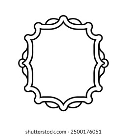 Frame silhouette vector style illustration