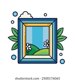 Frame silhouette vector style illustration