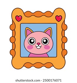 Frame silhouette vector style illustration