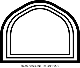 Frame silhouette vector style with white background