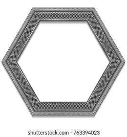 frame silver color with shadow on white background
