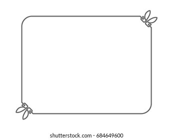 Frame simple border  horizontal.