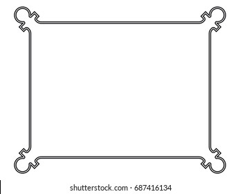 Frame simple border horizontal.