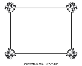 Frame Simple Border Horizontal Stock Vector (Royalty Free) 697995844 ...