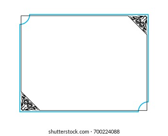Frame simple border horizontal.