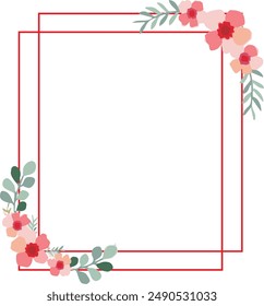 frame with simple floral motif