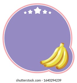 Frame with simple fruit illustration
