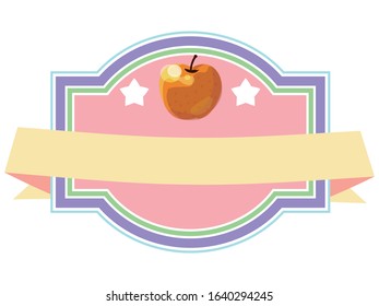 Frame with simple fruit illustration