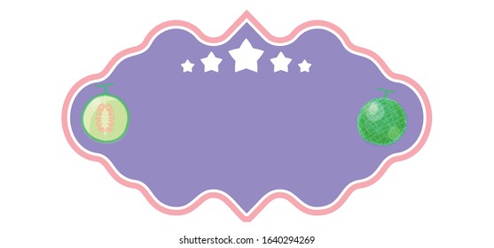 Frame with simple fruit illustration
