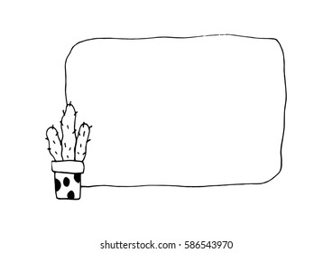 Frame. sketchy style. hand drawn 