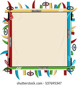 frame of skis