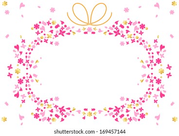Frame of small flowers