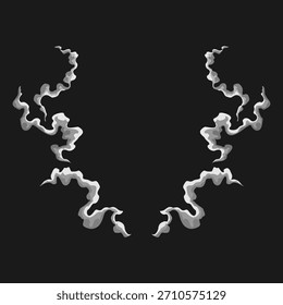 frame smoke vector. frame cloud illustration. frame for bussines logo. 