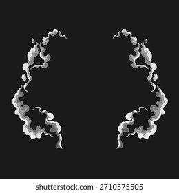 frame smoke for your logo. frame cloud for professional logo. frame smoke falt desain. frame cloud vector