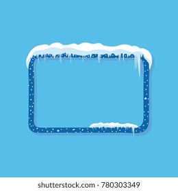 Frame with snow