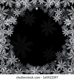 Frame with snowflakes