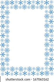 frame with snowflakes