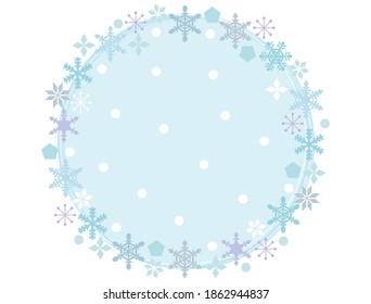 Es ist ein Rahmen von Schneeflocken.