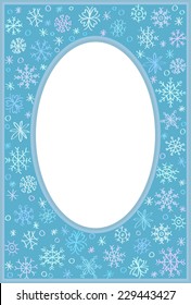 Frame with snowflakes 