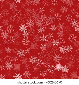 frame of snowflakes. Christmas festive background. To design posters, postcards, greeting, invitation for the new year. Vector illustration.