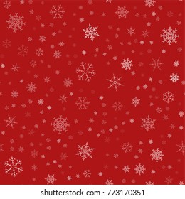 frame of snowflakes. Christmas festive background. To design posters, postcards, greeting, invitation for the new year. Vector illustration.