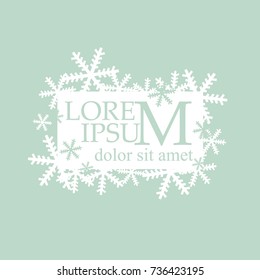 Frame with snowflakes. Vector