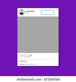 Frame, social network. Vector illustration