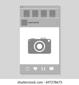 Frame, social network. Vector illustration