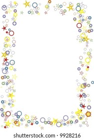 Frame of spangle for a birthday card