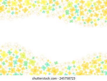 Frame of the spring yellow flower