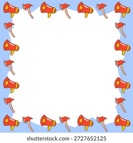 Rahmen quadratischen Rand geometrische Feuerwehr Ausrüstung Thema