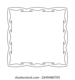 The frame is square and decorative on a white background. Vector image.