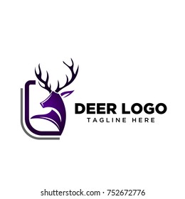 frame square deer logo