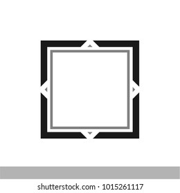 frame and square icon logo