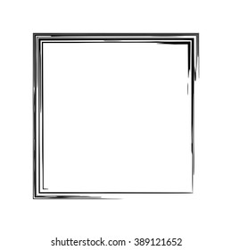 Frame square ink grunge background