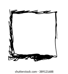 Frame square ink grunge background