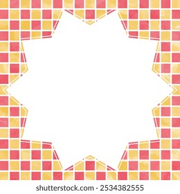 Quadro de plano de fundo de padrão quadrado, bloco gráfico, grade, material de quadro pop, tamanho quadrado