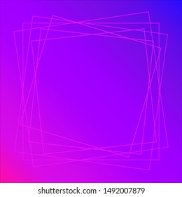 Frame from squares on gradient neon background. Suitable for wallpaper, banner, background, card, book illustration, landing page. Vector illustration. EPS10